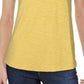 Camiseta feminina com bolso e decote em V, tamanho pequeno, amarelo, tamanho extragrande, da Style &amp; Co