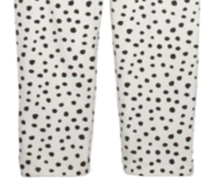 Leggings estampadas de animais para meninas First Impressions, tamanho 2, branca