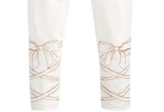 Epic Threads Little Girl's Bows Leggings White Size 5