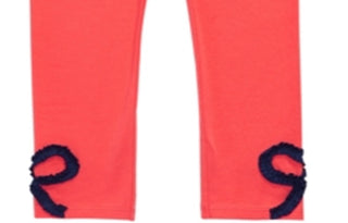 Leggings com acabamento em laço para meninas First Impressions, tamanho laranja -3T