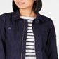 Jaqueta utilitária feminina Tommy Hilfiger de algodão azul, tamanho M