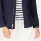 Jaqueta utilitária feminina Tommy Hilfiger de algodão azul, tamanho M