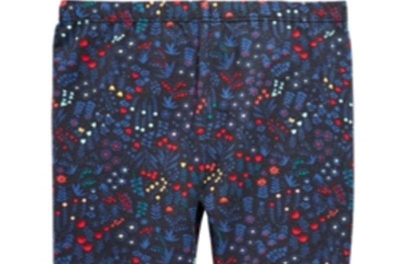 Leggings estampadas florais para bebês meninas First Impressions, pretas, tamanho 3 a 6 meses