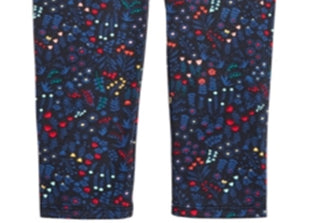 Leggings estampadas florais para bebês meninas First Impressions, pretas, tamanho 3 a 6 meses
