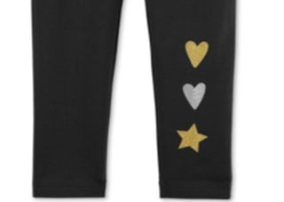 Legging CartersToddler Girl's Hearts and Star Foiled Cinza Tamanho 3T