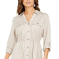 Vestido-camisa utilitário liso feminino Style &amp; Co, cinza, tamanho pequeno