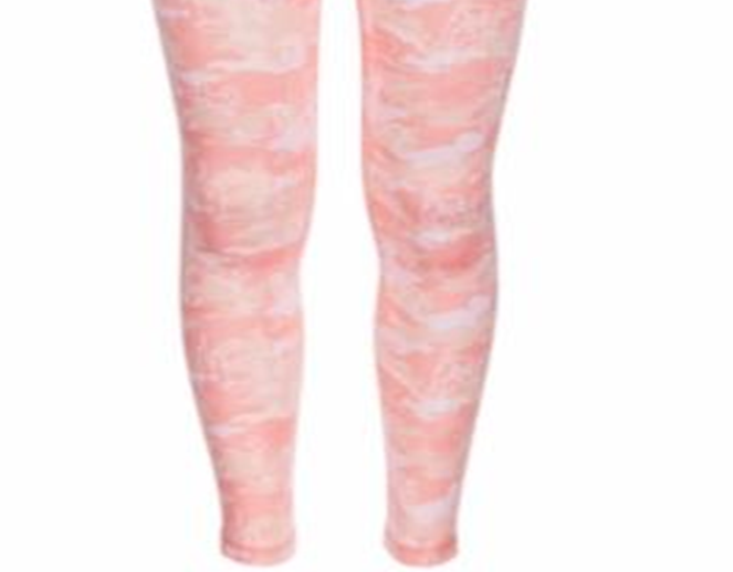 Leggings estampadas de cetim camuflado Ideology Big Girl's, tamanho rosa -XL