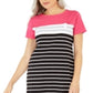 Vestido esportivo listrado feminino Karen Scott rosa tamanho XS