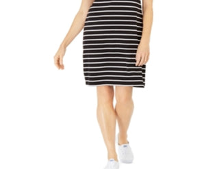 Vestido esportivo listrado feminino Karen Scott rosa tamanho XS