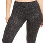 Leggings femininas estampadas em tons Ideology, pretas, tamanho M