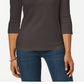 Karen Scott Top Henley de algodão feminino cinza tamanho GG