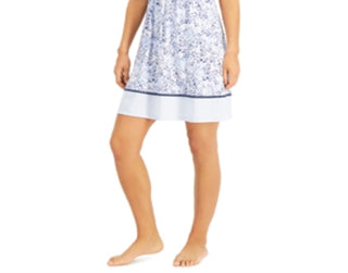 Camisola de dormir feminina Charter Club azul, tamanho médio