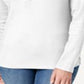 Karen Scott Top Henley de Algodão Feminino Branco Tamanho M