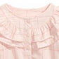 Blusa de algodão com babados First Impressions Baby Girl, rosa, tamanho 6-9 M