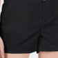 Shorts chino femininos Maison Jules com frente lisa, preto, tamanho 16