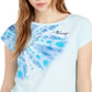 Camiseta Tommy Hilfiger Tie Dye Feminina Azul Tamanho P/P