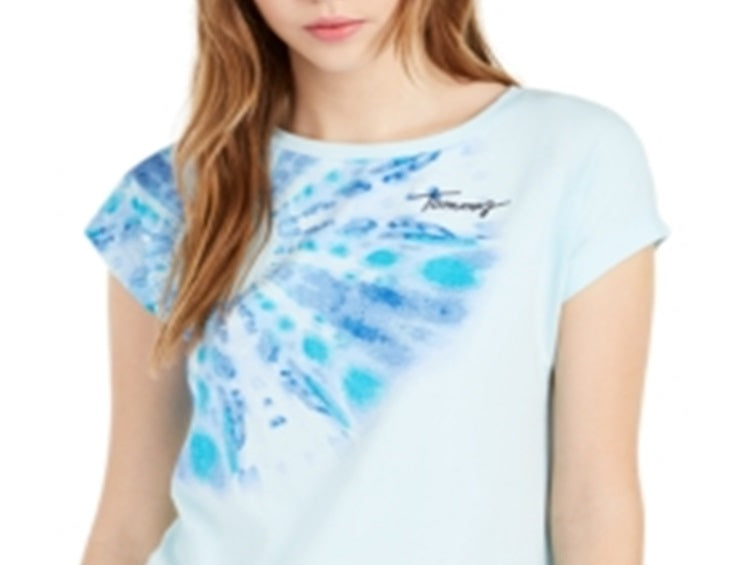 Camiseta Tommy Hilfiger Tie Dye Feminina Azul Tamanho P/P