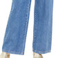 Calça jeans feminina Midnight City Denim cintura alta perna larga azul tamanho 29 da Free People