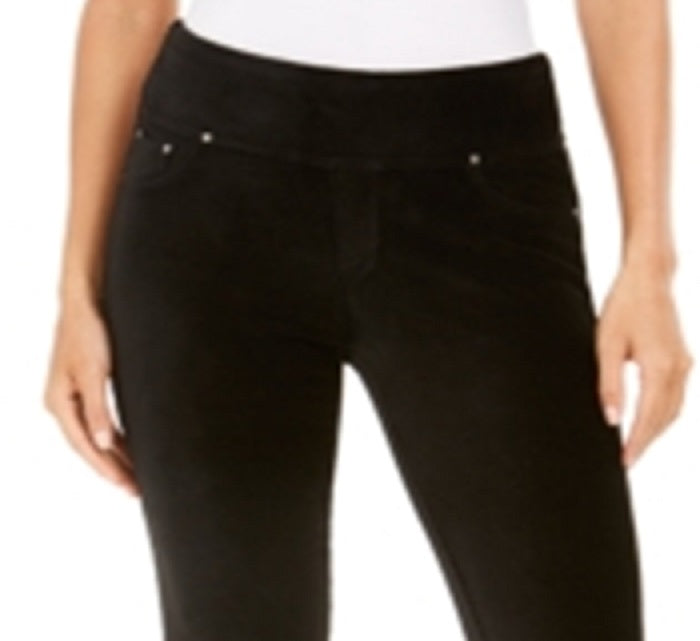 Calça skinny de veludo cotelê feminina Style &amp; Co, preta, tamanho X-S