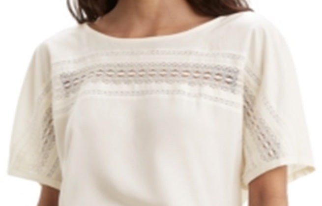 Camiseta Levi's Noe Lace Contrast Feminina Branca Tamanho XL