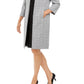 Vestido de tweed feminino Le Suit, preto, tamanho 8