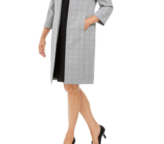 Vestido de tweed feminino Le Suit, preto, tamanho 8