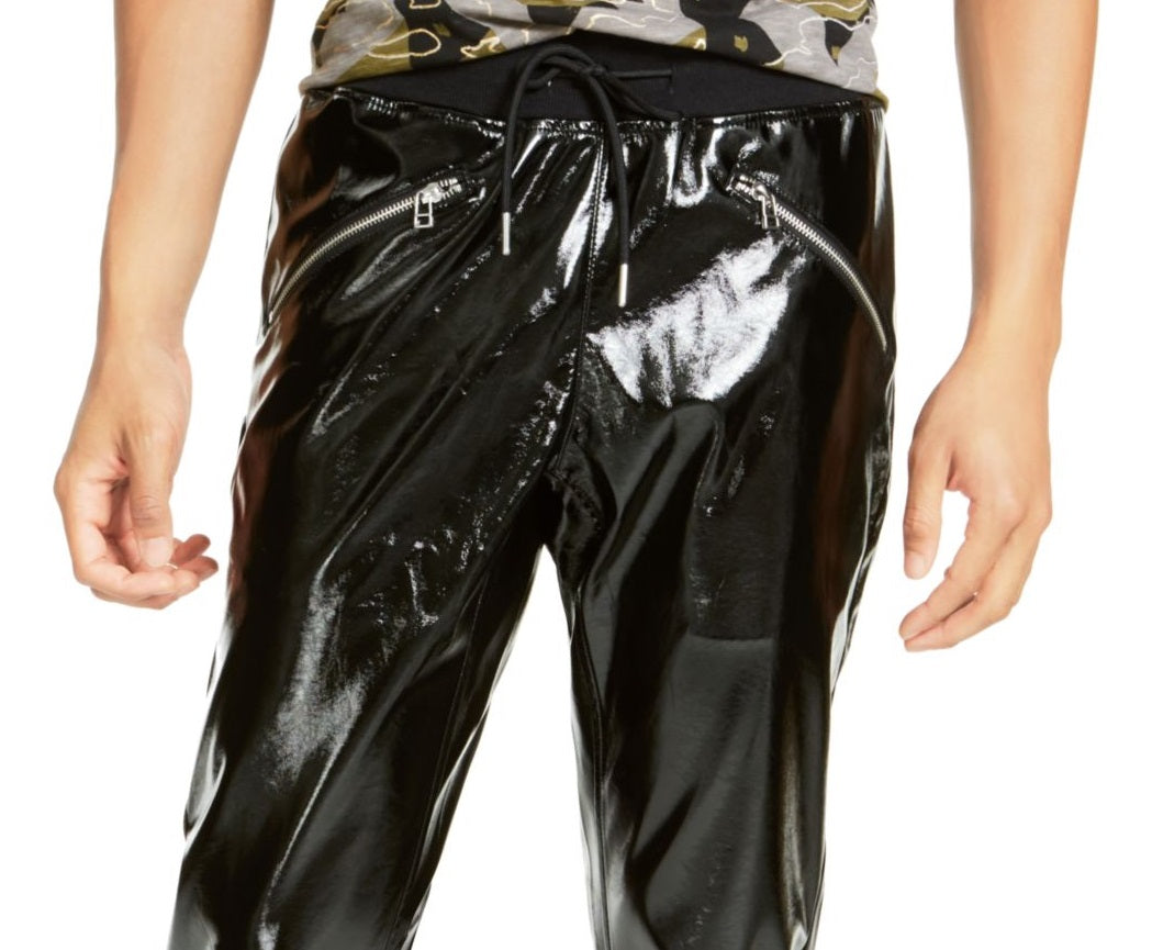 Calça de moletom masculina Classic Fit da INC International Concepts, preta, tamanho X-S