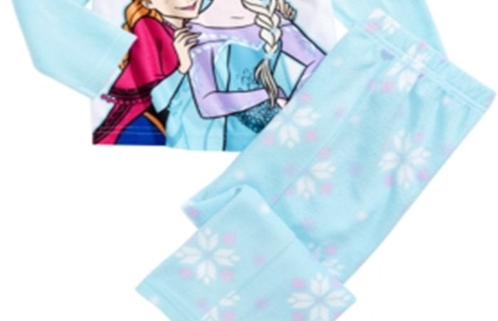 Conjunto de pijama de lã Frozen 2 peças Ame Toddler Girl Azul tamanho 2T