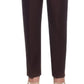 Calça feminina Alfred Dunner Classics com perna reta, marrom, tamanho 12