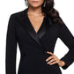 Macacão de cetim feminino Xscape, preto, tamanho 8