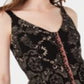 Vestido de verão American Rag Junior com estampa frontal e botões, preto, tamanho pequeno