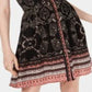 Vestido de verão American Rag Junior com estampa frontal e botões, preto, tamanho pequeno