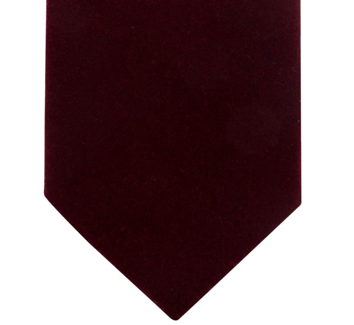 Gravata masculina de veludo liso Ryan Seacrest Distinction com amarração automática, roxa, tamanho único