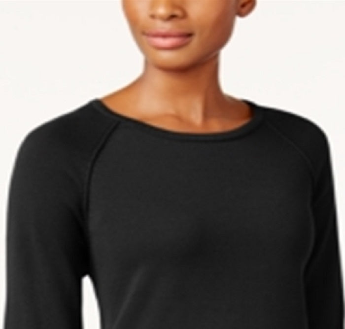 Suéter de algodão feminino Karen Scott, preto, tamanho pequeno