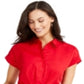 Camisa social feminina Charter Club vermelha tamanho 8