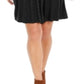 Vestido suéter de tricô trançado feminino Jessica Howard, preto, tamanho grande