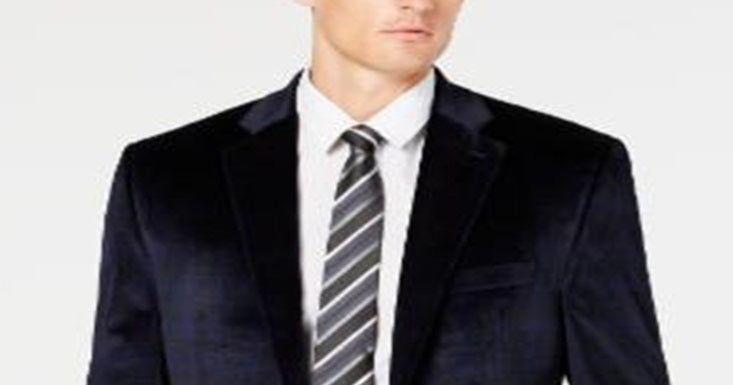 Ralph Lauren Masculino Classic Regular Fit UltraFlex Veludo Xadrez Casaco Esportivo Azul Tamanho 46