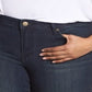 Calça jeans skinny com tachas Seven Dials Trendy Plus para mulheres, azul, tamanho 24W