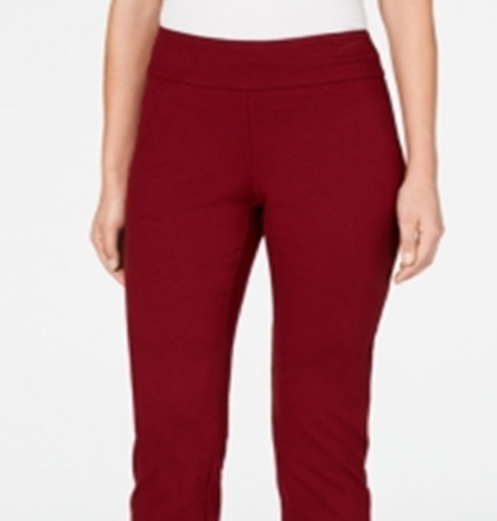 Calça Ponte Feminina Cambridge Pull on Charter Club Vermelha Tamanho 6