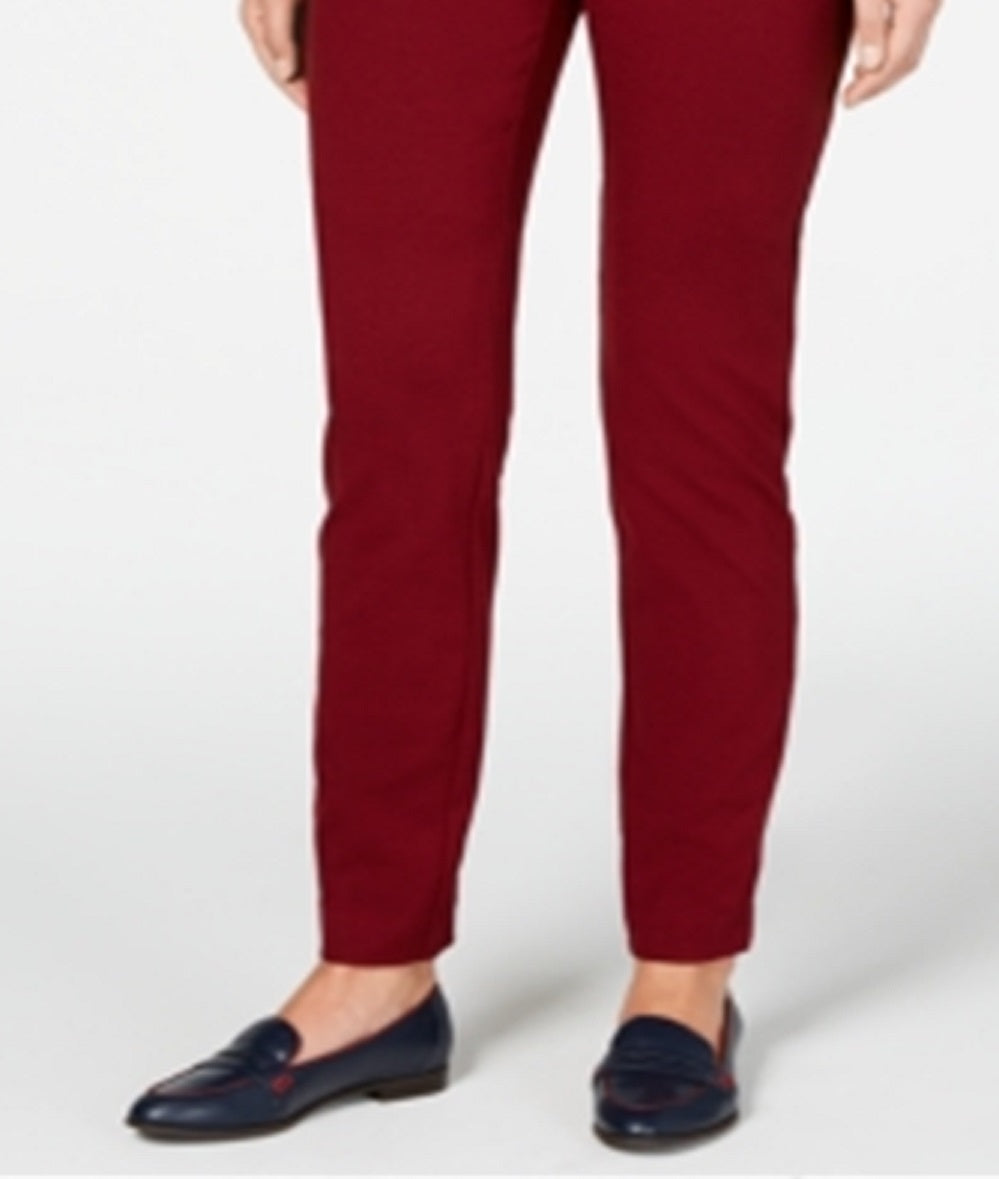 Calça Ponte Feminina Cambridge Pull on Charter Club Vermelha Tamanho 6