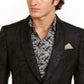 Tallia Masculino Clássico Shimmer Xale Gola Terno Preto Tamanho 42