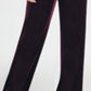 Macacão feminino DKNY com zíper e manga sino, decote em V, perna larga, roxo, tamanho 12