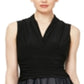 Vestido de coquetel feminino SL Fashions, sem mangas, com decote em V e abaixo do joelho, preto, tamanho 12