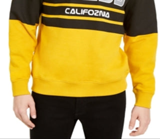 Suéter Guess Roy Sport Logo Masculino Amarelo Tamanho Médio