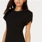 Vestido Calvin Klein Feminino Manga Pétala Acima do Joelho Preto Tamanho 6 Petite