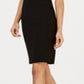 Vestido Calvin Klein Feminino Manga Pétala Acima do Joelho Preto Tamanho 6 Petite