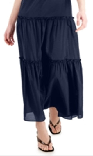 Vestido longo feminino com alças finas e decote halter da INC International Concepts, azul, tamanho XX-G