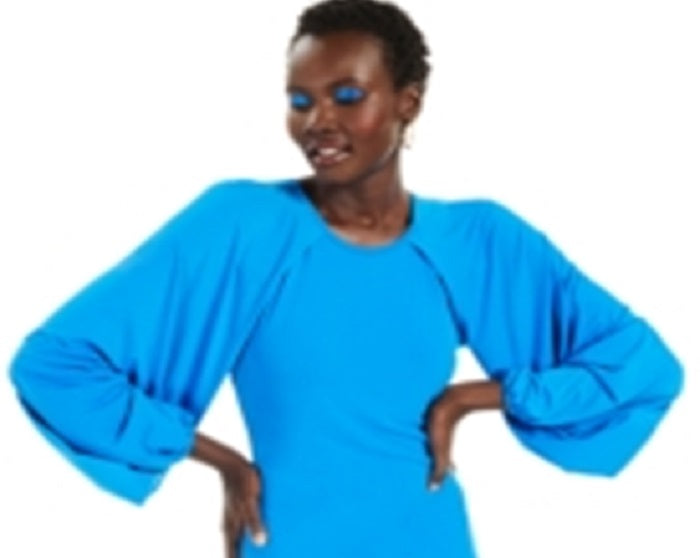 Vestido de malha feminino com manga raglan da INC International Concepts, azul, tamanho XX-grande