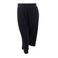 Calças culotte caneladas femininas Ideology, pretas, tamanho XL