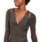 Vestido formal Calvin Klein feminino com manga 3/4 e comprimento total, preto, tamanho 10